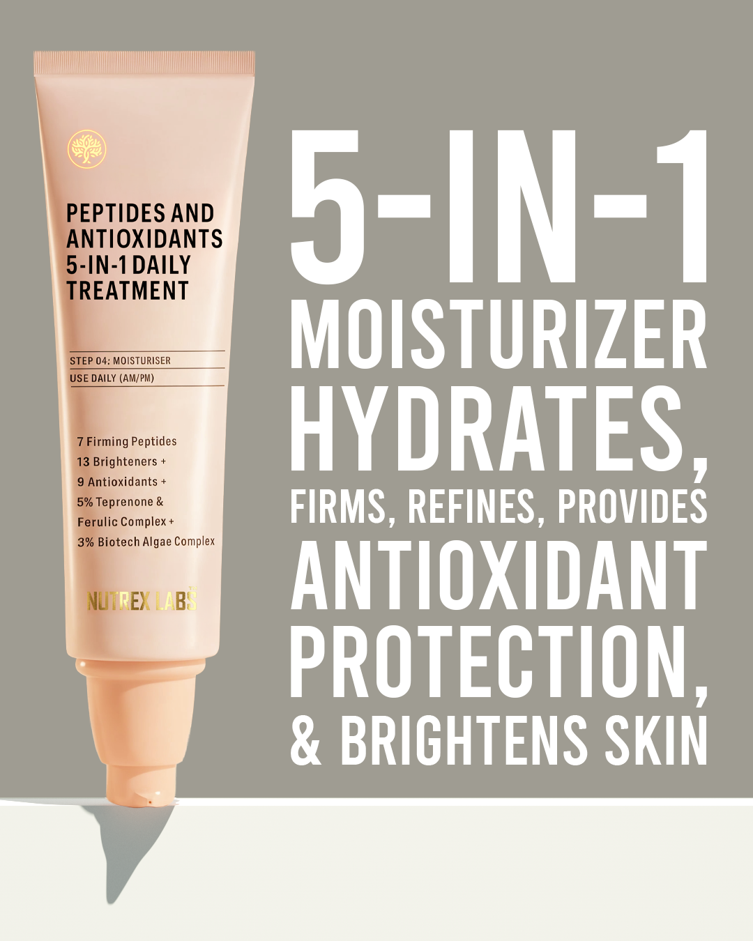PEPTIDES & ANTIOXIDANTS 5-in-1 DAILY TREATMENT - 40% OFF Today only