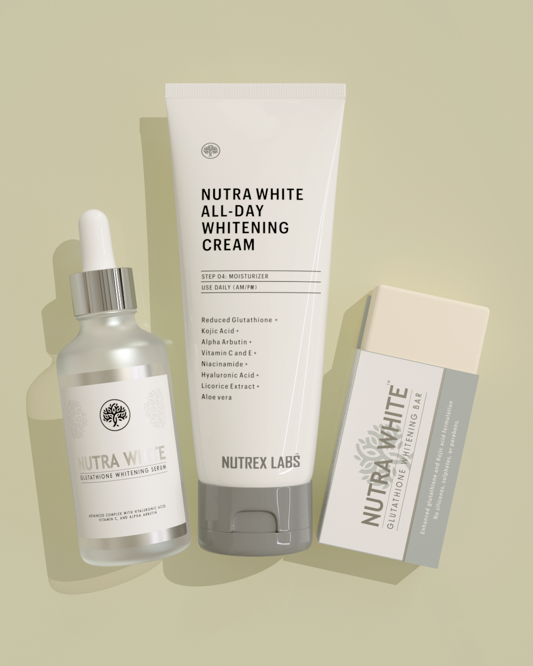 Nutra White 3-in-1 Glutathione Skincare Bundle