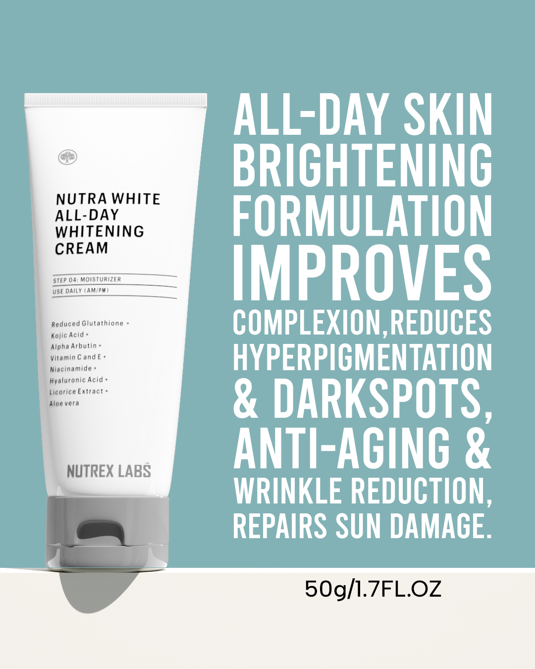 Nutra White Glutathione All-Day Whitening Cream Nutra White Glutathione All-Day Whitening Cream