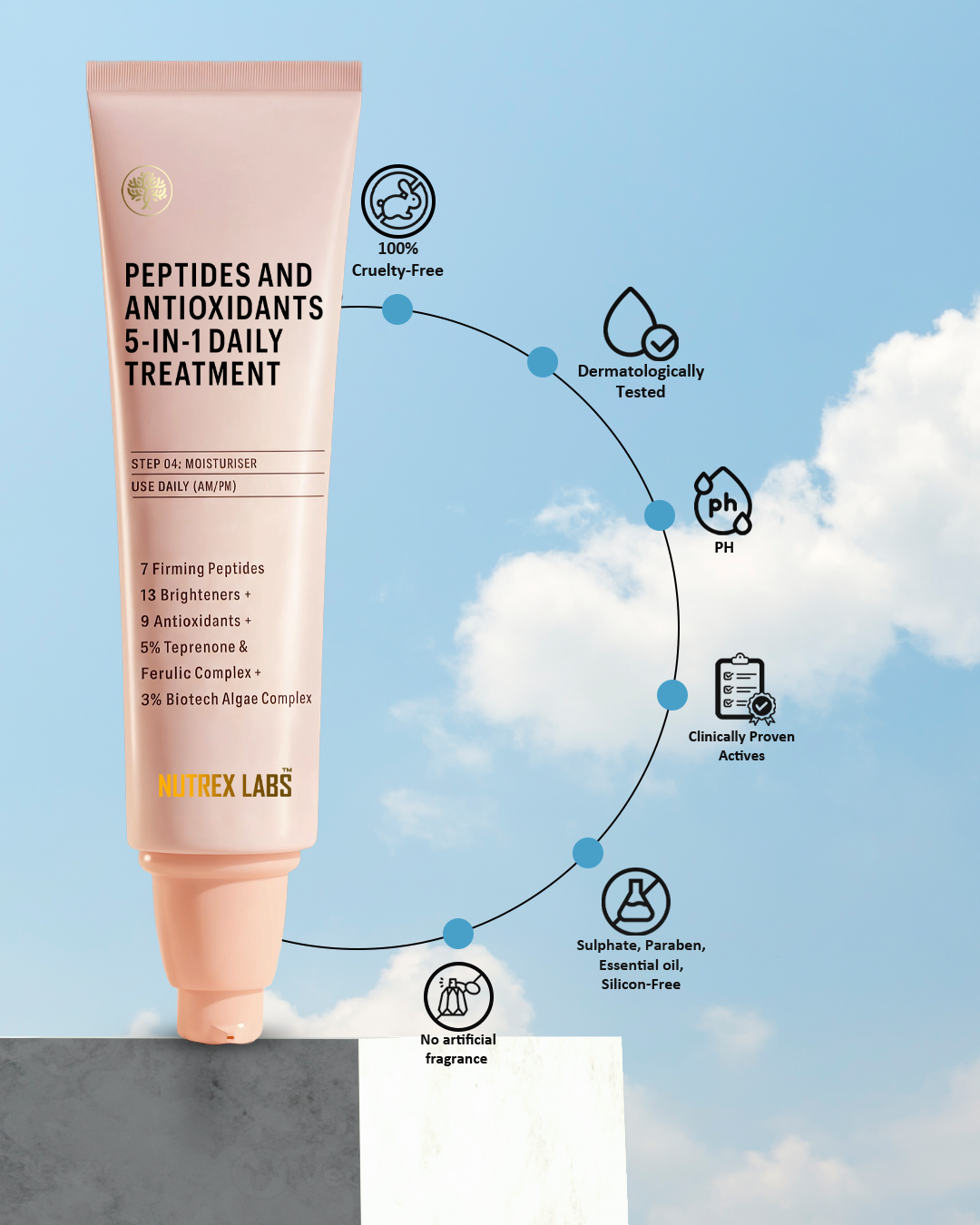 PEPTIDES & ANTIOXIDANTS 5-in-1 DAILY TREATMENT