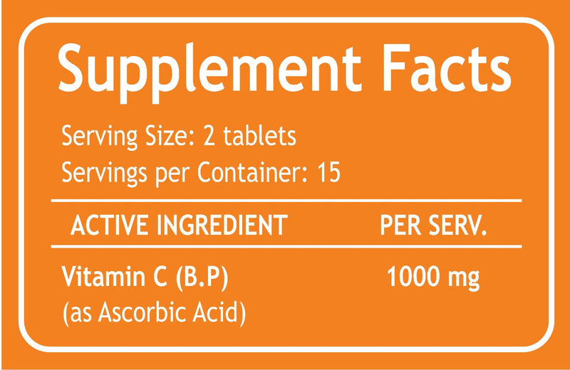 Nutra C Vitamin C 500mg - Economy Pack (60 Tablets)