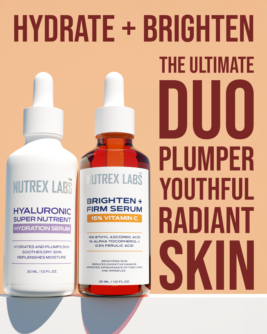 The Perfect Glow Duo – Hyaluronic Acid & Vitamin C Serum Bundle